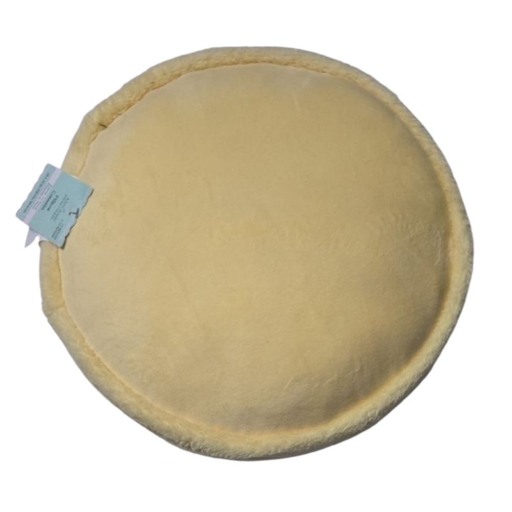 Ashland Round Yellow and White Pillow Coussin